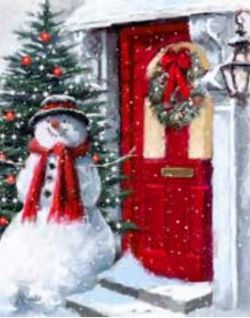 *** IMPRIMÉ 48X60 NOËL BLANC